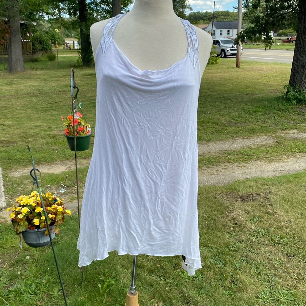 Fun tunic top jersey and lace
